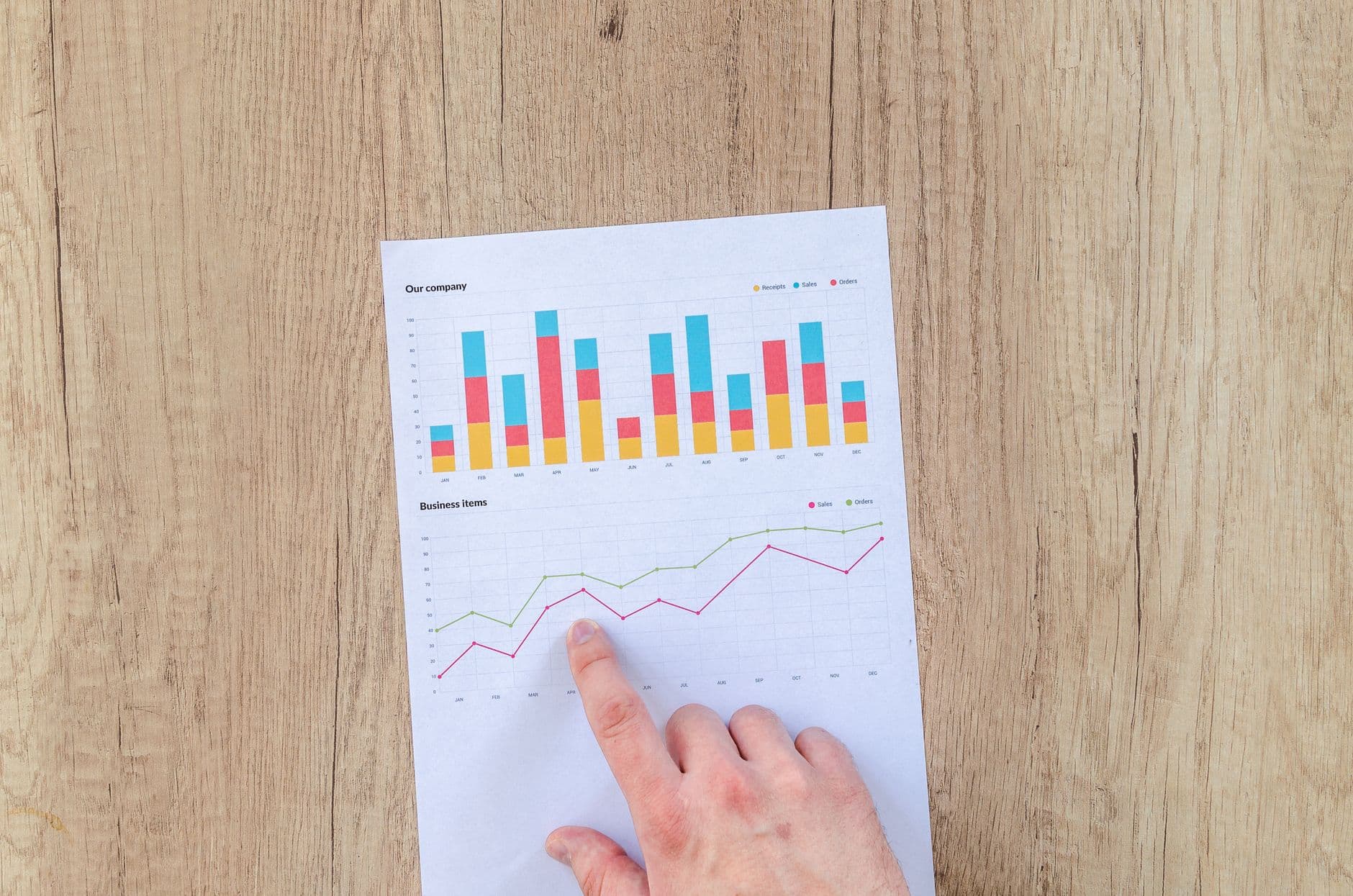 Ecommerce seller analyzing profit and sales data