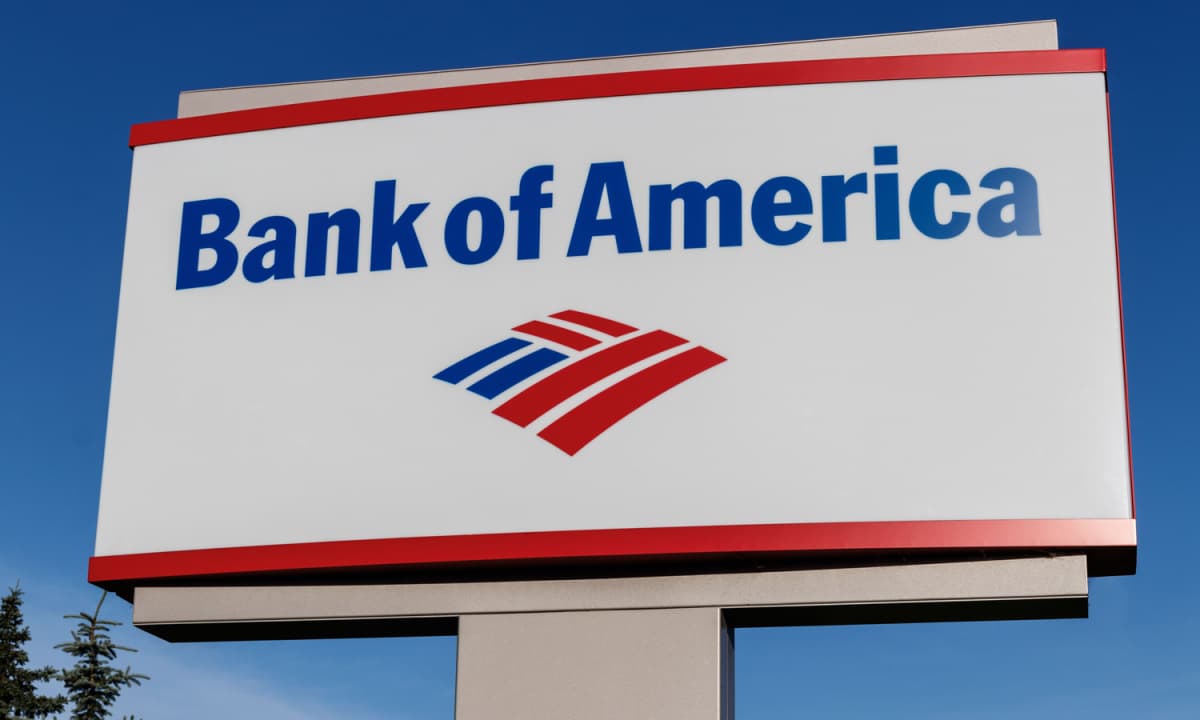 Bank of America sign on a building exterior
