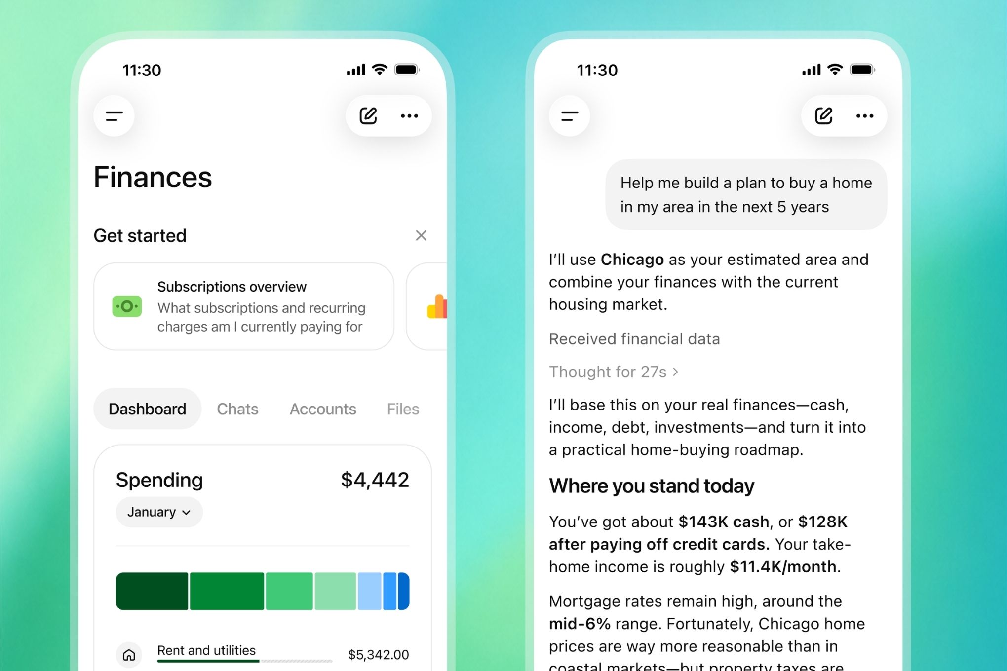 OpenAI ChatGPT financial accounts Plaid connection