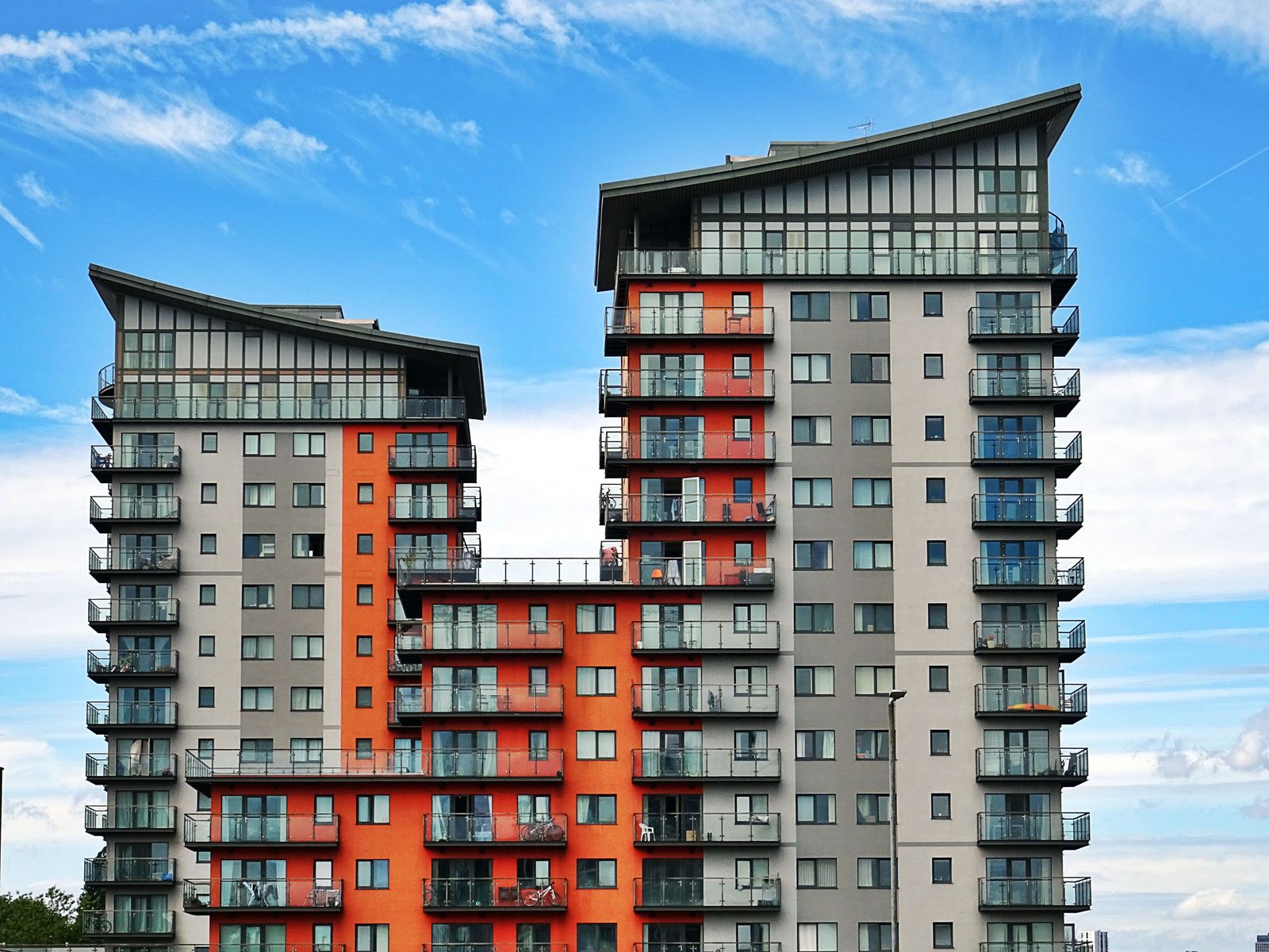 Modern apartment building representing US rental housing stock